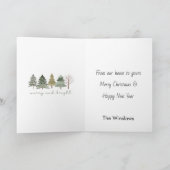 Sophisticated Christmas Tree Doodle Wenskaart Kaart (Binnen)