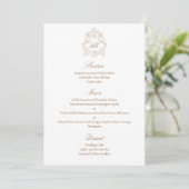 Sophisticated Classic Schrift Golden Bruin Menu (Staand voorkant)