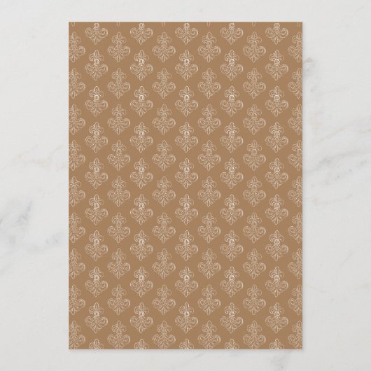 Sophisticated Classic Script Goudbruin Menu (Achterkant)