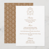 Sophisticated Classic Script Goudbruin Menu (Voorkant / Achterkant)
