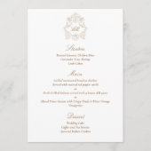 Sophisticated Classic Script Goudbruin Menu (Voorkant)