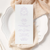 Sophisticated Classic Script Lavender Wedding Programmakaart