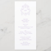 Sophisticated Classic Script Lavender Wedding Programmakaart (Voorkant)
