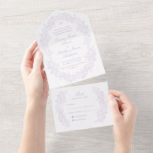 Sophisticated Classic Script Paarse Trouwdag