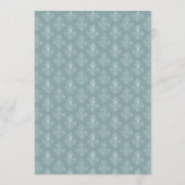 Sophisticated Classic Script Stofblauw Bruiloft Menu (Achterkant)