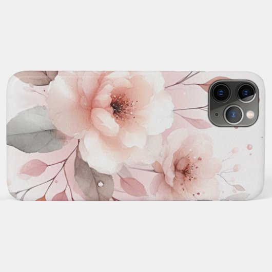 Sophisticated Classy Delicate Waterverf Flowers Case-Mate iPhone Case (Achterkant (horizontaal))