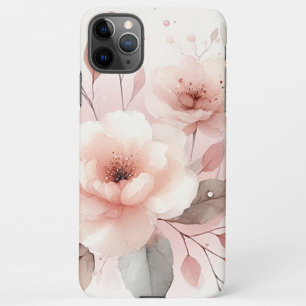 Sophisticated Classy Delicate Waterverf Flowers iPhone 11Pro Max Hoesje