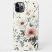 Sophisticated Classy Delicate Waterverf Flowers iPhone Hoesje (Achterkant)