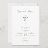 Sophisticated Coral Elegant Branches Photo Save The Date (Voorkant)