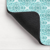 Sophisticated Damask Mousepad, Turquoise Muismat (Hoek)
