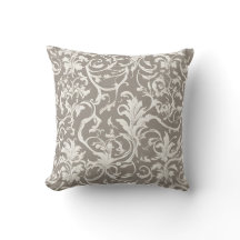 Sophisticated Damask Patroon in wit met wijnstokke