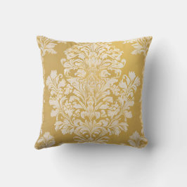 Sophisticated Damask Pattern - Goud & Crème Kussen