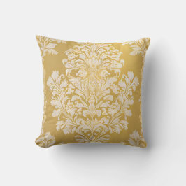 Sophisticated Damask Pattern - Goud & Crème Kussen