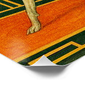 Sophisticated Deco Lady with Greyhound Poster/ Perfect Poster (Hoek)