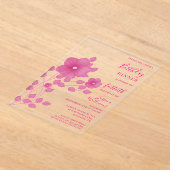 Sophisticated Diamond Floral Verjaardag Acryl Uitnodigingen (Laagn)