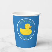 Sophisticated Duck Baby shower Blauw Custom Kleur  Papieren Bekers (Achterkant)
