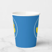 Sophisticated Duck Baby shower Blauw Custom Kleur  Papieren Bekers (Links)