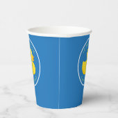 Sophisticated Duck Baby shower Blauw Custom Kleur  Papieren Bekers (Rechts)