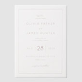 Sophisticated Dusty Rose Minimalist Vellum Uitnodigingen (Voorkant)