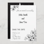 Sophisticated Elegance Floral Kaart (Voorkant / Achterkant)