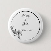 Sophisticated Elegance Wedding Keepsake Ronde Button 5,7 Cm (Voorkant)