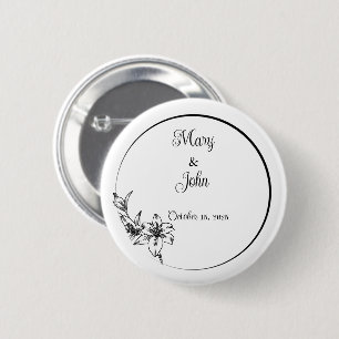 Sophisticated Elegance Wedding Keepsake Ronde Button 5,7 Cm