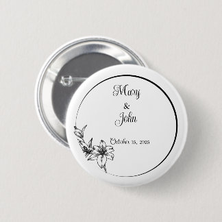 Sophisticated Elegance Wedding Keepsake Ronde Button 5,7 Cm