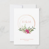 Sophisticated Elegant Pink Floral Wedding Garland (Voorkant)