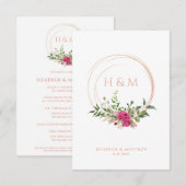 Sophisticated Elegant Pink Floral Wedding Garland (Voorkant / Achterkant)