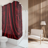 Sophisticated Elegante Luxe Maroon Velvet Wedding Douchegordijn