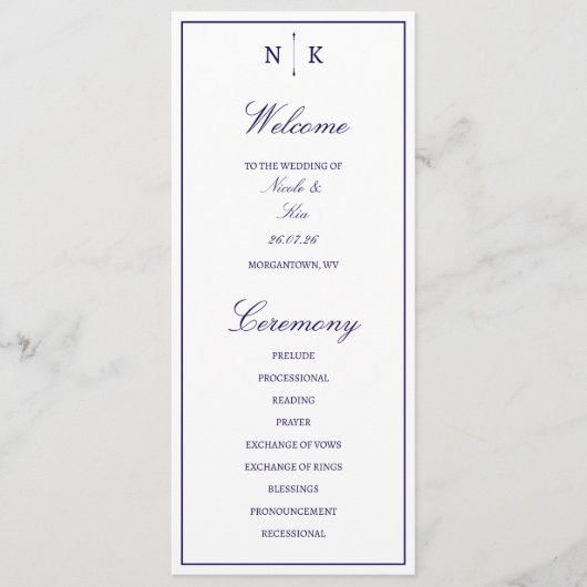 Sophisticated en klassiek programmakaart (Voorkant)