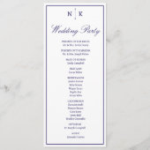 Sophisticated en klassiek programmakaart (Achterkant)