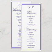 Sophisticated en klassiek programmakaart (Voorkant / Achterkant)