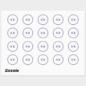 Sophisticated en Klassiek Ronde Sticker (Vel)
