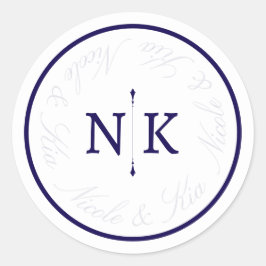 Sophisticated en Klassiek Ronde Sticker