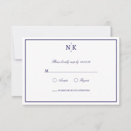 Sophisticated en Klassiek RSVP Kaartje