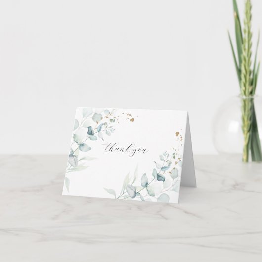 Sophisticated Eucalyptus Bladeren en Loof Bedankt (Voorkant)