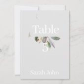Sophisticated eucalyptus tafelnummer (Voorkant)