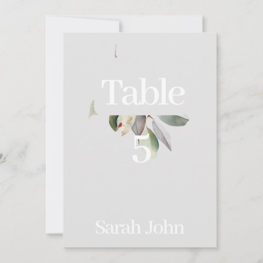 Sophisticated eucalyptus tafelnummer (Voorkant)