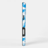 Sophisticated Feather Design On A Bright Blue iPhone Hoesje (Rechterkant)