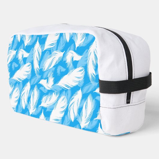 Sophisticated Feather Design On A Bright Blue Toilettasje (Linkerhoek)