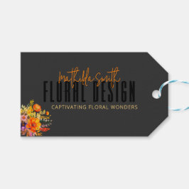 Sophisticated Floral Design Black Orange Flowers  Cadeaulabel