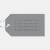 Sophisticated Floral Design Gray Orange Flowers  Cadeaulabel (Achterkant Horizontaal)