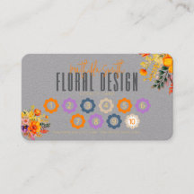 Sophisticated Floral Design Gray Orange Loyalty