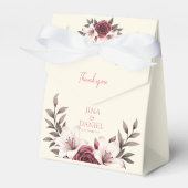 Sophisticated Floral Micro-Wedding Suite Bedankdoosjes (Voorkant Zijde)