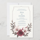 Sophisticated Floral Micro-Wedding Suite Kaart (Voorkant)