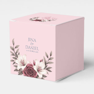 Sophisticated Floral Micro-Wedding Suite (Roze) Bedankdoosjes