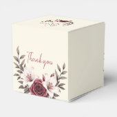Sophisticated Floral Micro-Wedding Suite (Roze) Bedankdoosjes (Achterkant)