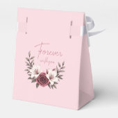 Sophisticated Floral Micro-Wedding Suite (Roze) Bedankdoosjes (Achterkant)