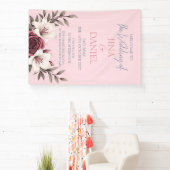 Sophisticated Floral Micro-Wedding Suite (Roze) Spandoek (Insitu)